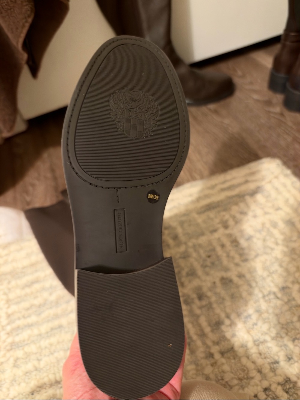 new Vicente Camuto Annota Knee High Women Leather Boots - Dark Brown sz 8 - Picture 5 of 5
